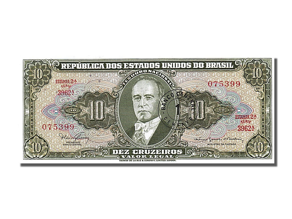 Banknote, Brazil, 1 Centavo on 10 Cruzeiros, 1967, UNC(65-70)
