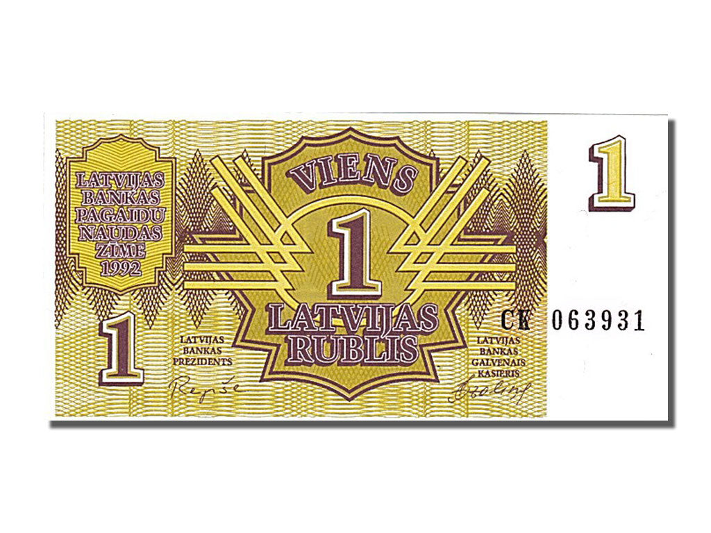 Banconote, Lettonia, 1 Rublis, 1992, FDS