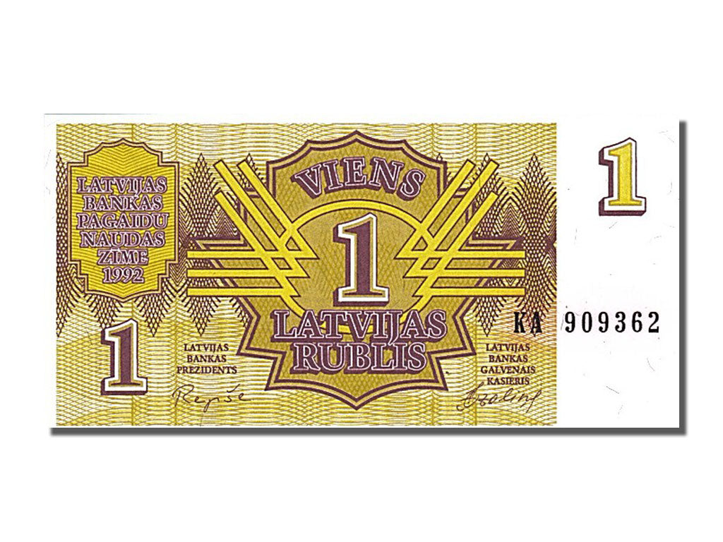 Banknote, Latvia, 1 Rublis, 1992, UNC(65-70)