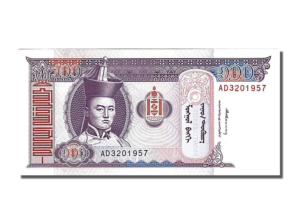 Geldschein, Mongolei, 100 Tugrik, 1994, UNZ