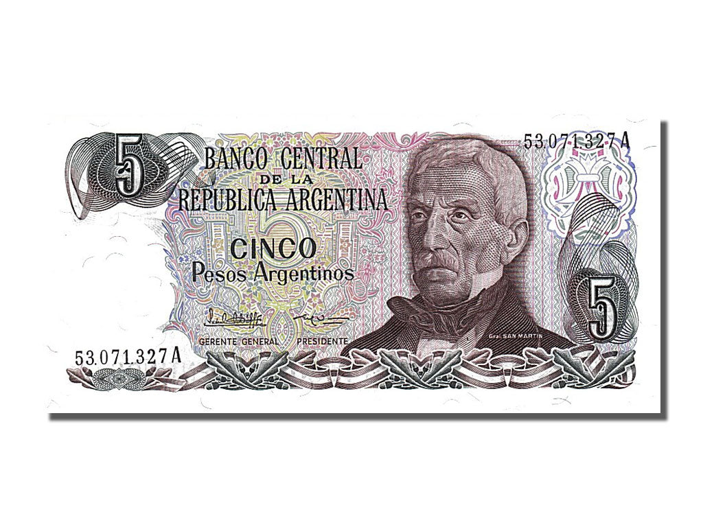 Banknote, Argentina, 5 Pesos Argentinos, 1983, UNC(65-70)