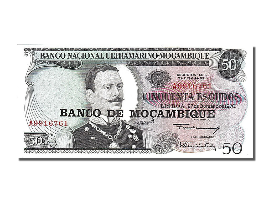 Banknote, Mozambique, 50 Escudos, 1970, 1970-10-27, UNC(65-70)