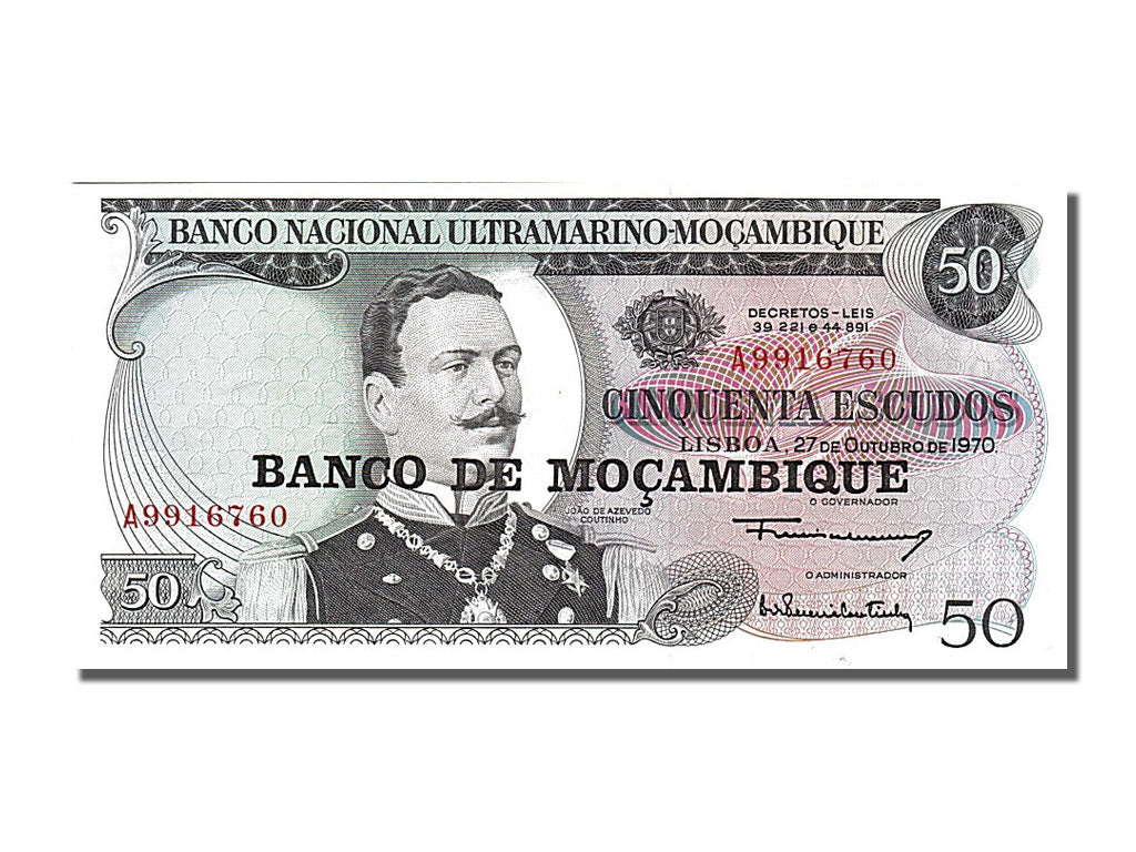 Banknote, Mozambique, 50 Escudos, 1970, 1970-10-27, UNC(65-70)