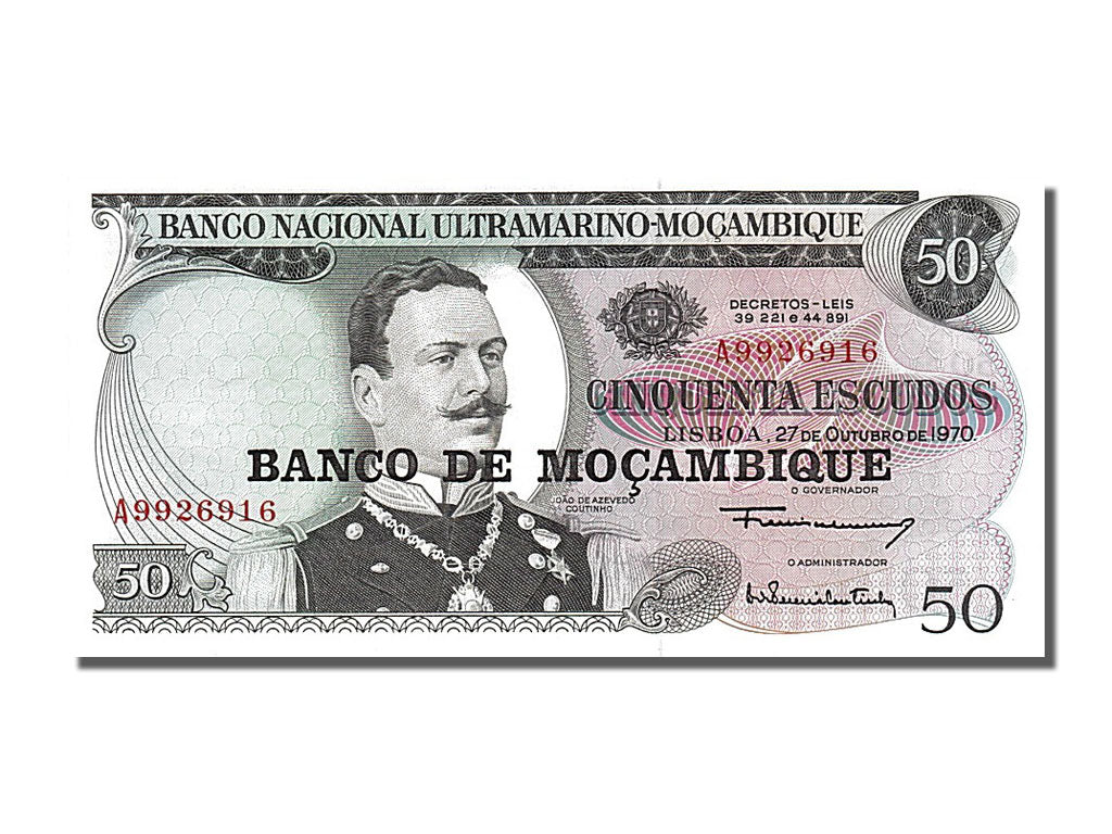 Banknote, Mozambique, 50 Escudos, 1970, 1970-10-27, UNC(65-70)