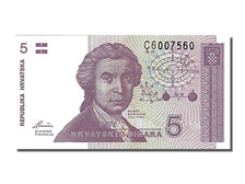 Banknote, Croatia, 5 Dinara, 1991, 1991-10-08, UNC(65-70)