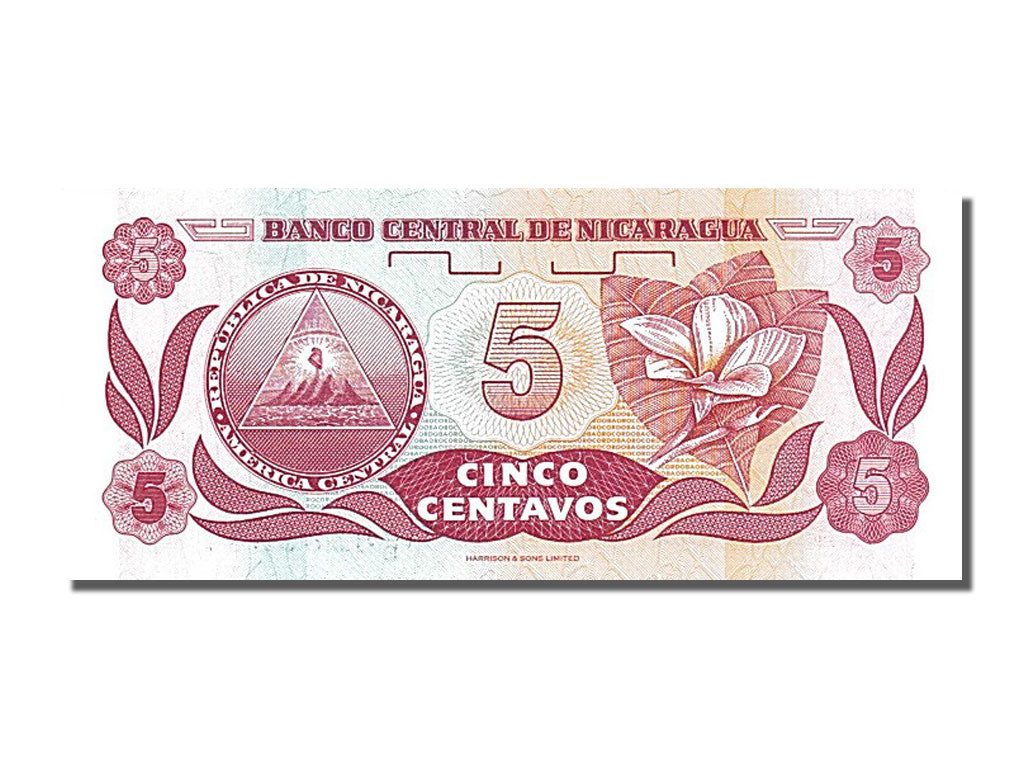Banconote, Nicaragua, 5 Centavos, FDS