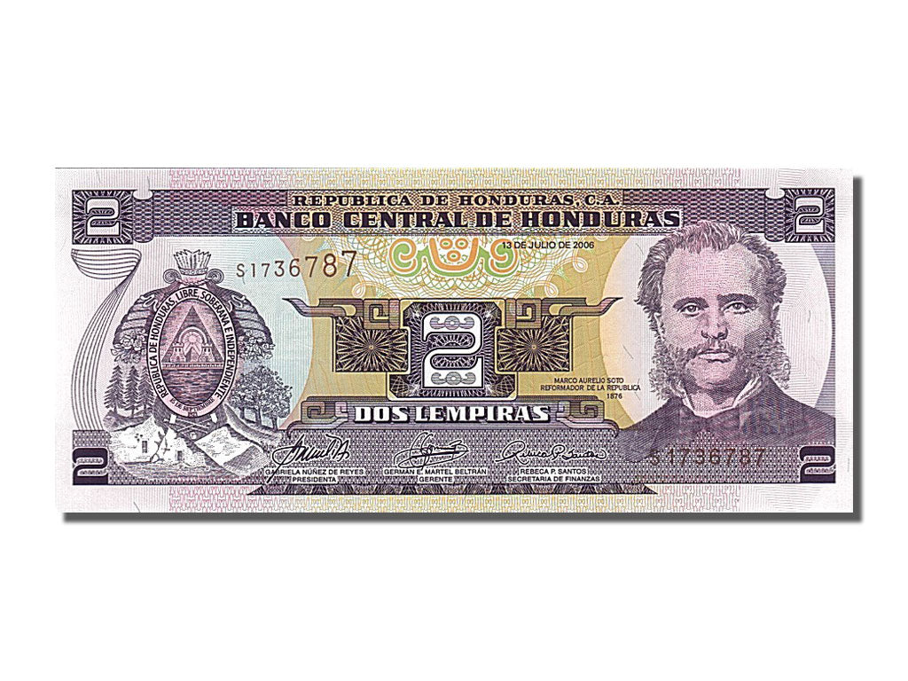 Banknote, Honduras, 2 Lempiras, 2006, 2006-07-13, UNC(65-70)