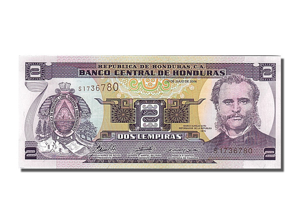 Billet, Honduras, 2 Lempiras, 2006, 2006-07-13, NEUF
