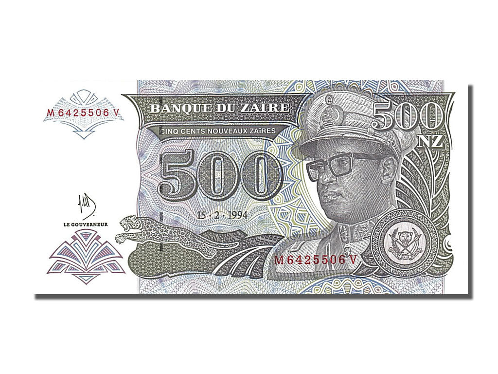 Banknote, Zaire, 500 Nouveaux Zaïres, 1994, 1994-02-15, UNC(65-70)
