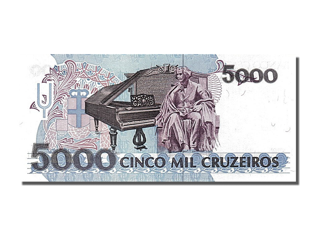 Banknote, Brazil, 5000 Cruzeiros, 1993, UNC(65-70)