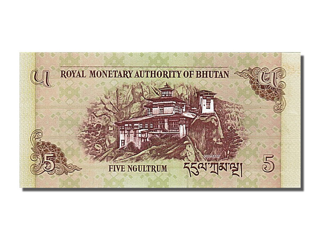 Geldschein, Bhutan, 5 Ngultrum, 2006, UNZ