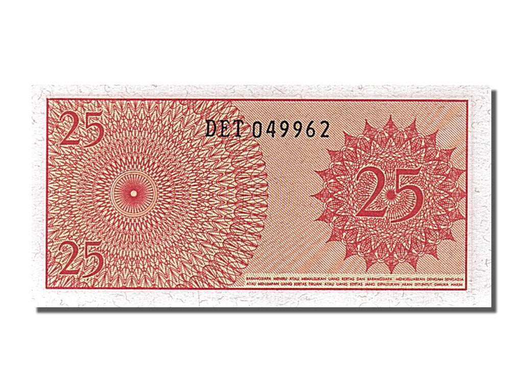 Banconote, Indonesia, 25 Sen, 1964, FDS