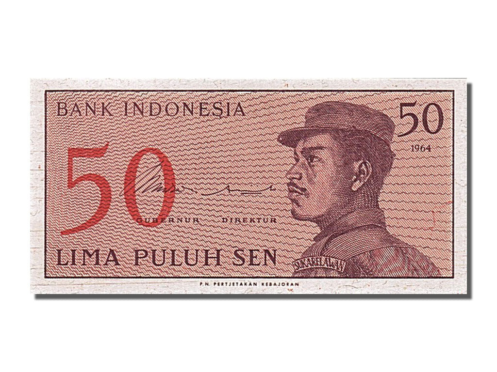 Billete, 50 Sen, 1964, Indonesia, UNC