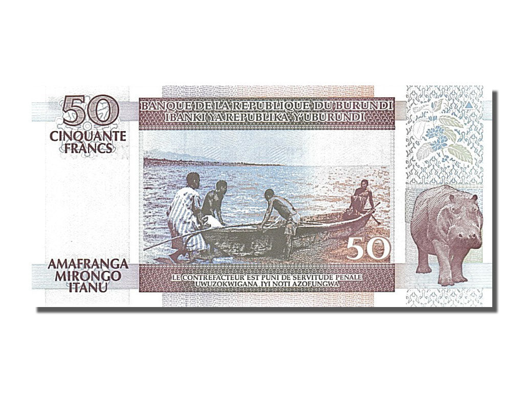 Banknote, Burundi, 50 Francs, 2005, 2005-02-05, UNC(65-70)