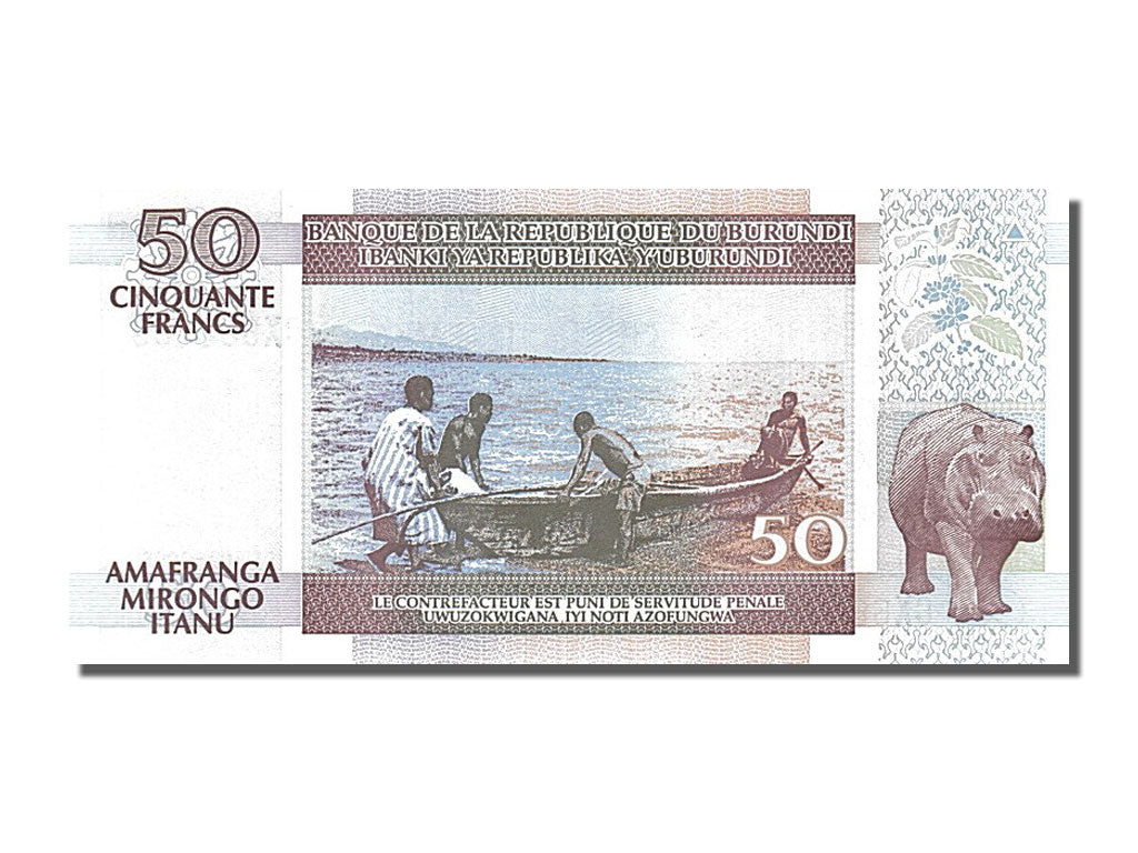 Banknote, Burundi, 50 Francs, 2005, 2005-02-05, UNC(65-70)