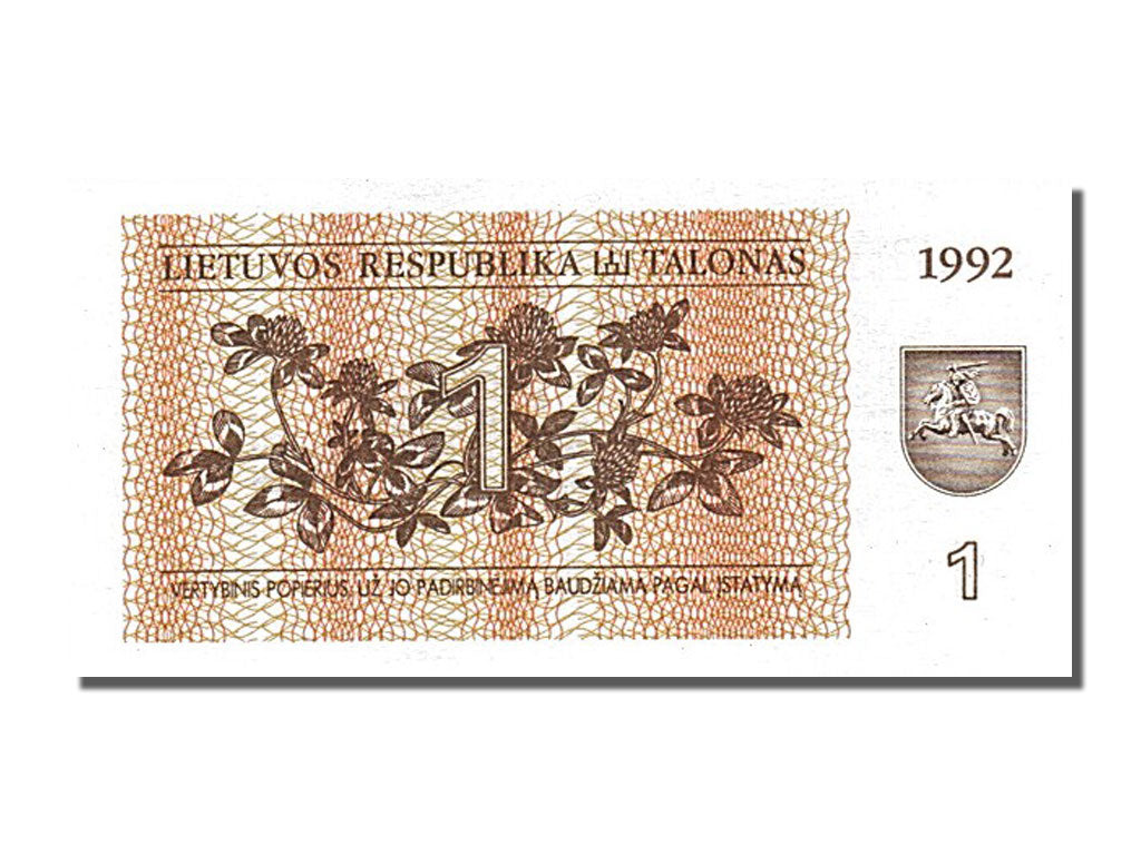 Banknot, Litwa, 1 (Talonas), 1992, UNC(65-70)