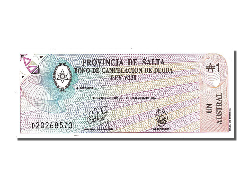 Banknote, Argentina, 1000 Pesos Argentinos, 1985, UNC(65-70)