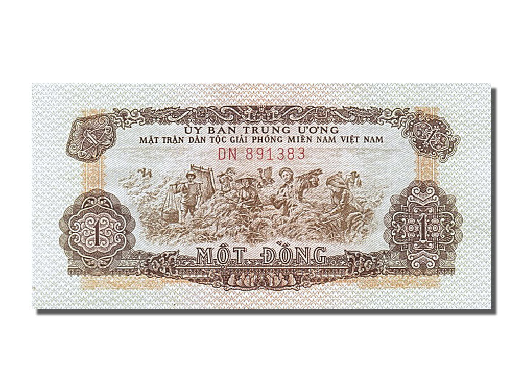 Biljet, Zuid Viëtnam, 1 D<ox>ng, 1963, NIEUW