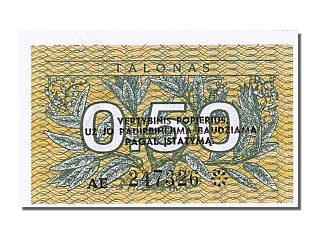 Banconote, Lituania, 0.50 Talonas, 1991, FDS
