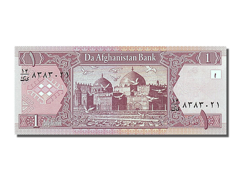 Geldschein, Afghanistan, 1 Afghani, 2002, UNZ