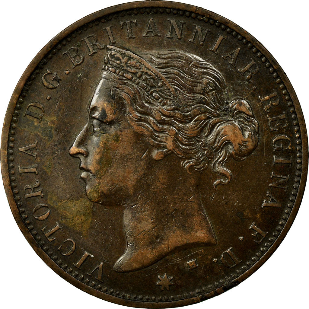 Jersey, Victoria, 1/12 Shilling, 1877, Heaton, Bronze, EF(40-45), KM:8