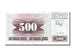 Banconote, Bosnia - Erzegovina, 500 Dinara, 1992, 1992-07-01, FDS