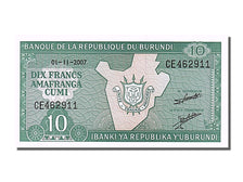 Banknote, Burundi, 10 Francs, 2007, 2007-11-01, UNC(65-70)