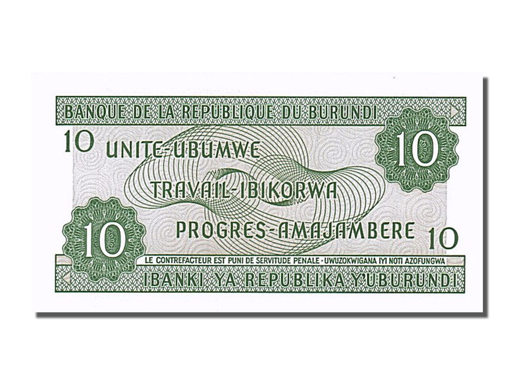 Banknote, Burundi, 10 Francs, 2007, 2007-11-01, UNC(65-70)