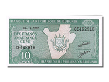 Banknote, Burundi, 10 Francs, 2007, 2007-11-01, UNC(65-70)