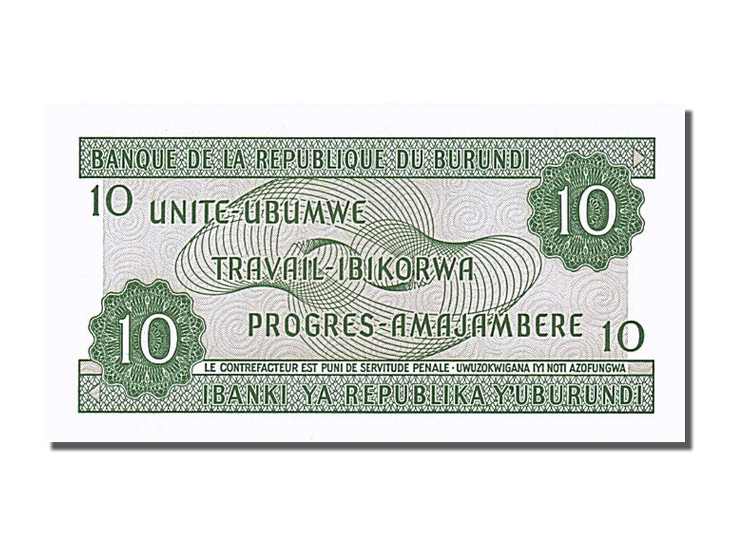 Billete, 10 Francs, 2007, Burundi, 2007-11-01, UNC