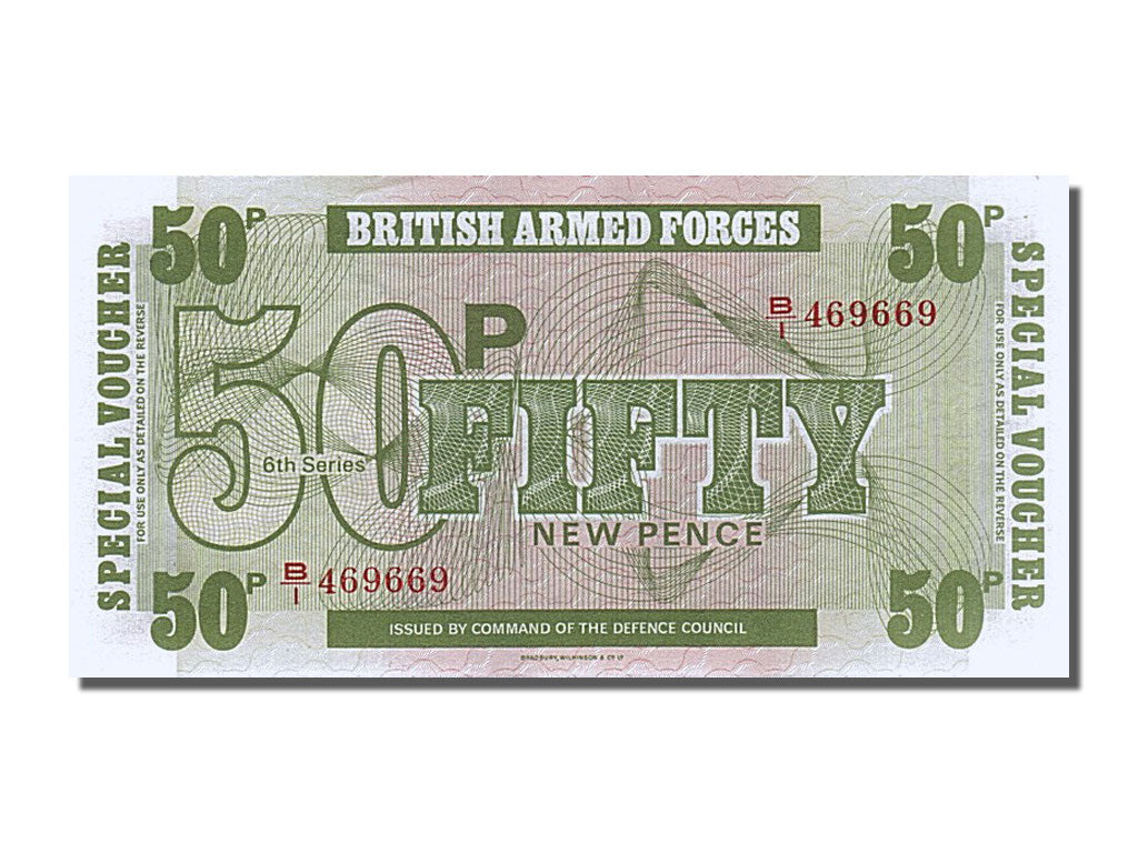 Biljet, Groot Bretagne, 50 New Pence, 1972, NIEUW