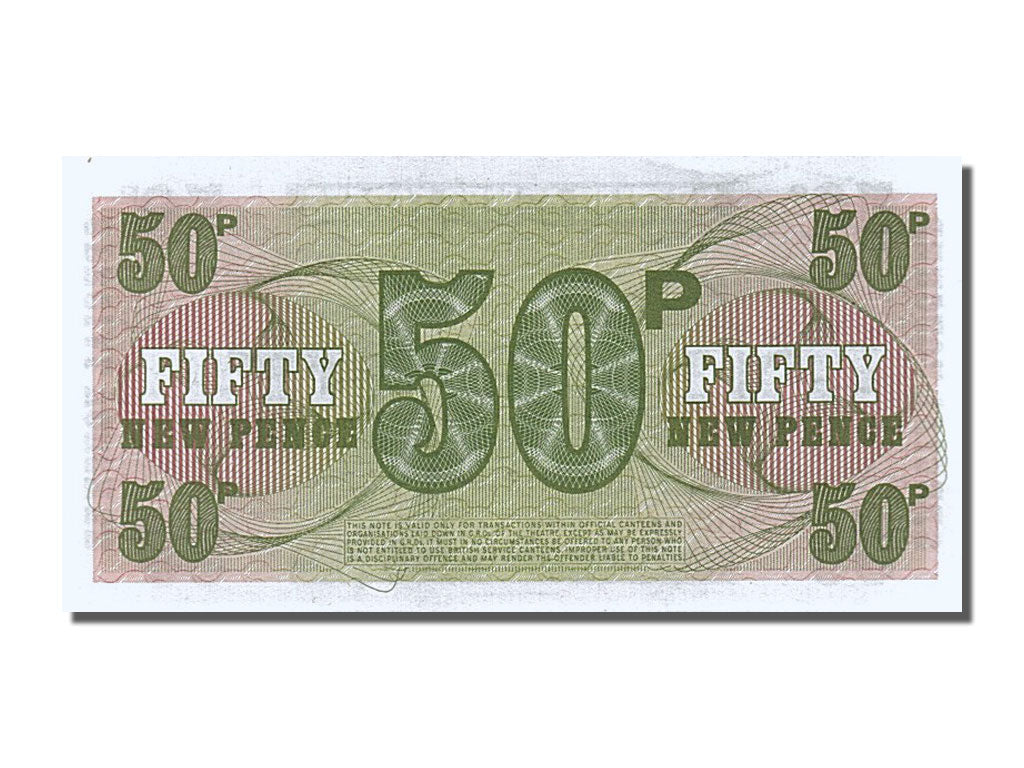 Biljet, Groot Bretagne, 50 New Pence, 1972, NIEUW