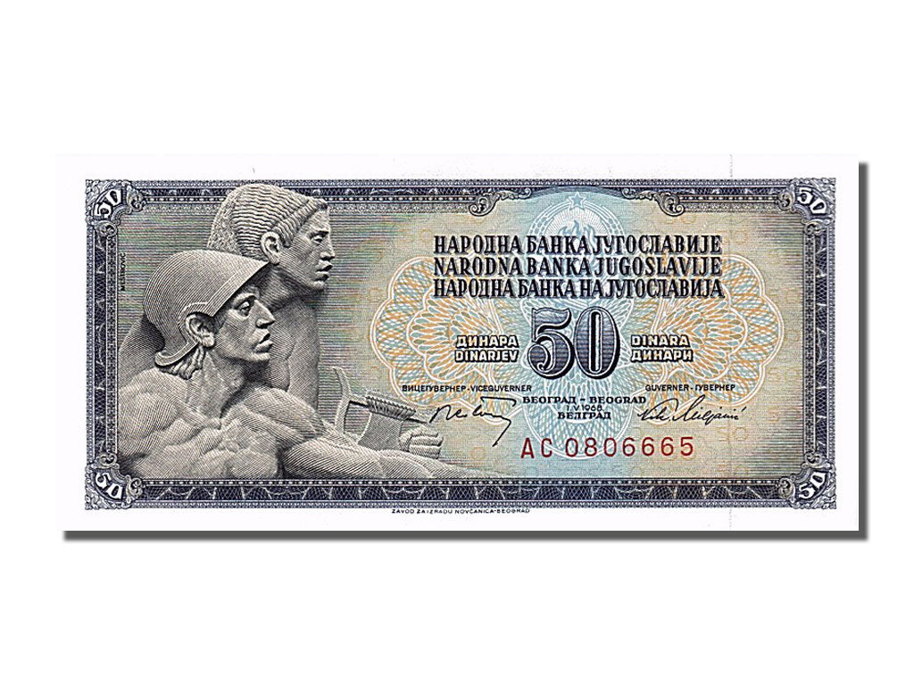 Banknote, Yugoslavia, 50 Dinara, 1968, 1968-05-01, UNC(65-70)
