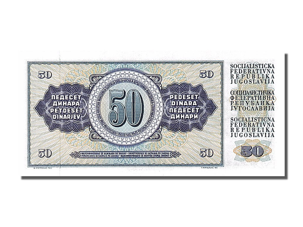 Banknote, Yugoslavia, 50 Dinara, 1968, 1968-05-01, UNC(65-70)