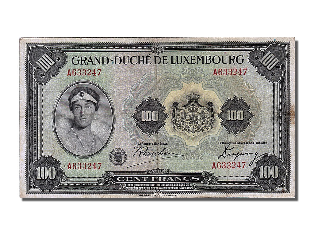 Banknote, Luxembourg, 100 Francs, 1934, VF(30-35)