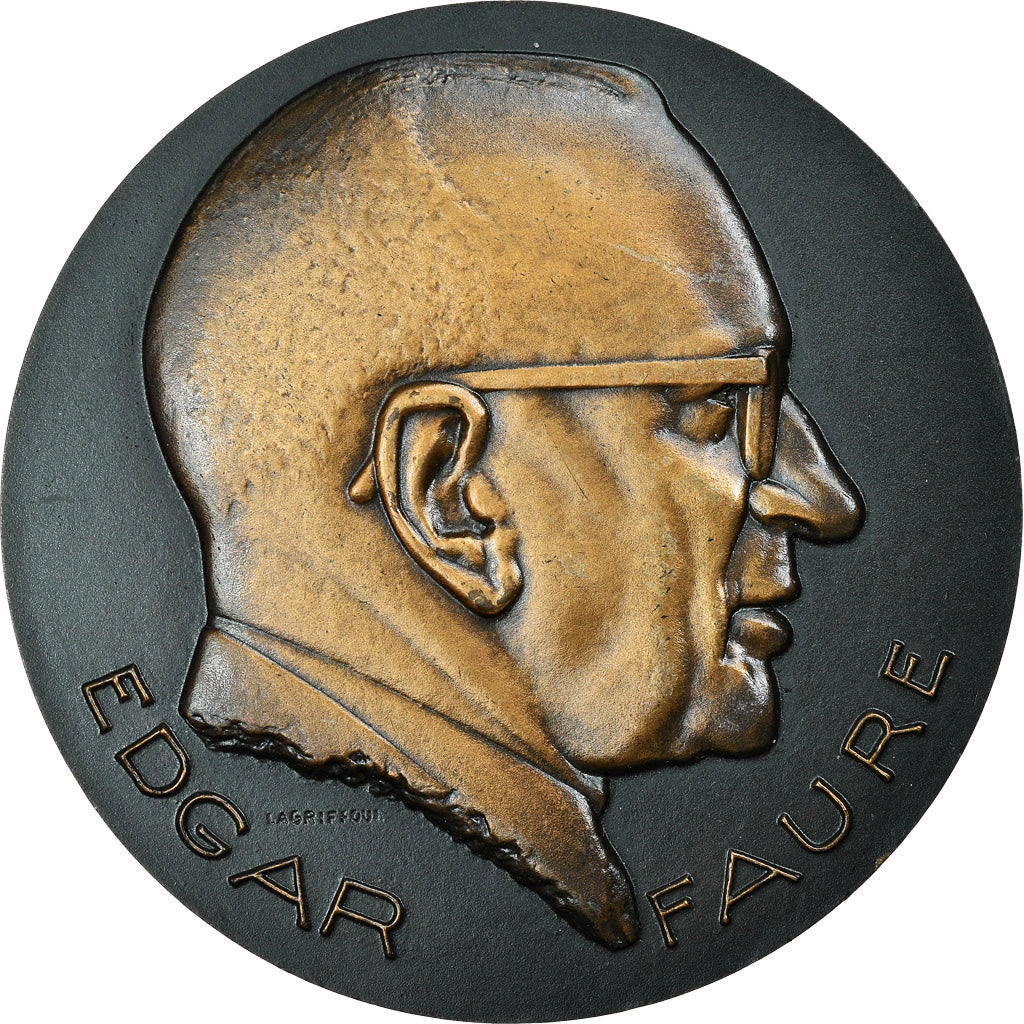 Frankrijk, Medaille, Edgar Faure, Sénateur du Jura, Politics, Society, War