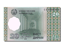 Banknot, Tadżykistan, 20 Diram, 1999, UNC(65-70)