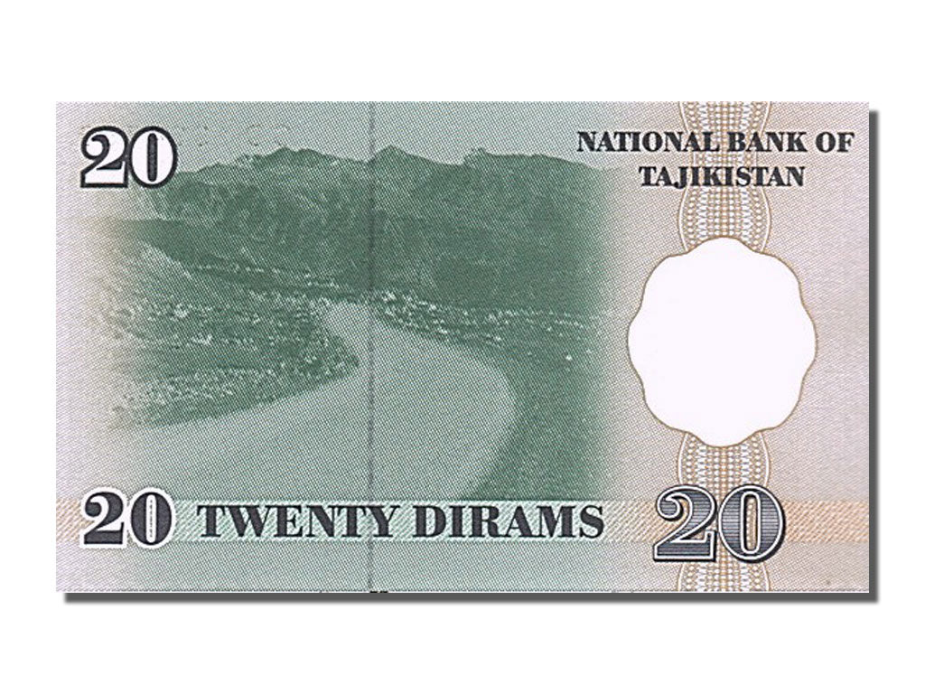 Banknot, Tadżykistan, 20 Diram, 1999, UNC(65-70)