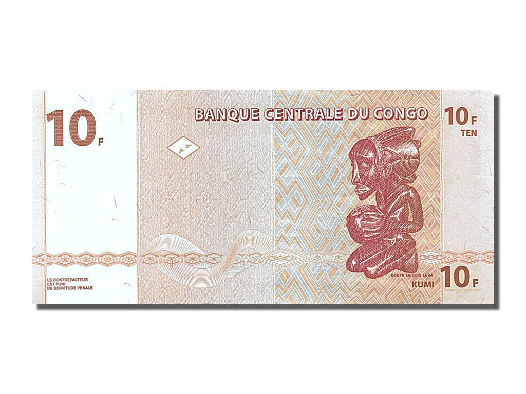 Banknote, Congo Democratic Republic, 10 Francs, 2003, 2003-06-30, UNC(65-70)