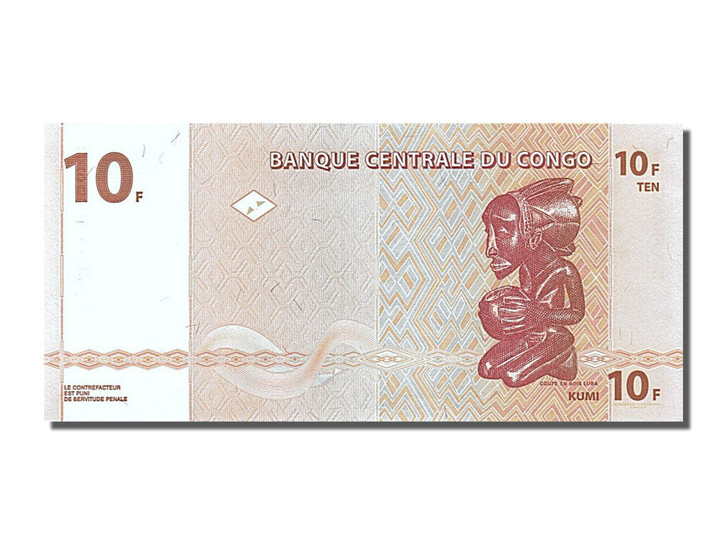 Banknote, Congo Democratic Republic, 10 Francs, 2003, 2003-06-30, UNC(65-70)