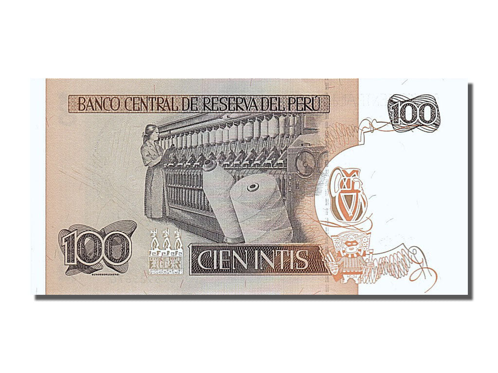 Billete, 100 Intis, 1986, Perú, 1987-06-26, UNC