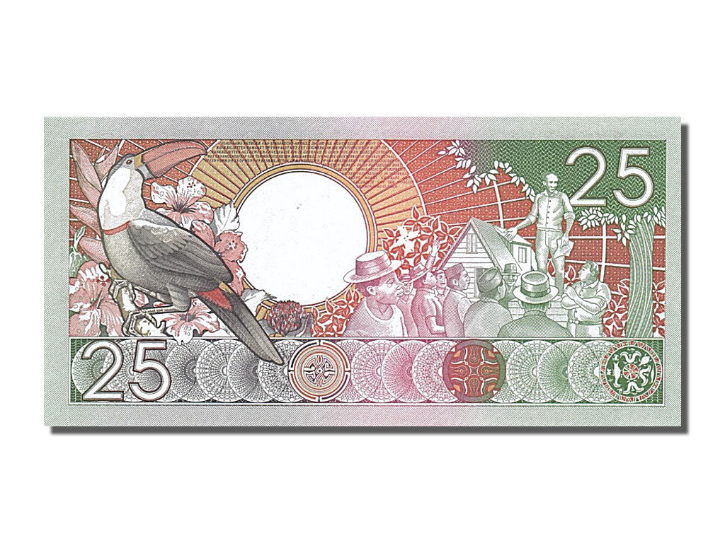 Biljet, Suriname, 25 Gulden, 1988, 1988-01-09, NIEUW