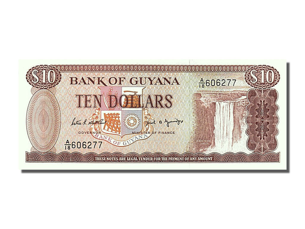 Banknote, Guyana, 10 Dollars, 1989, UNC(65-70)
