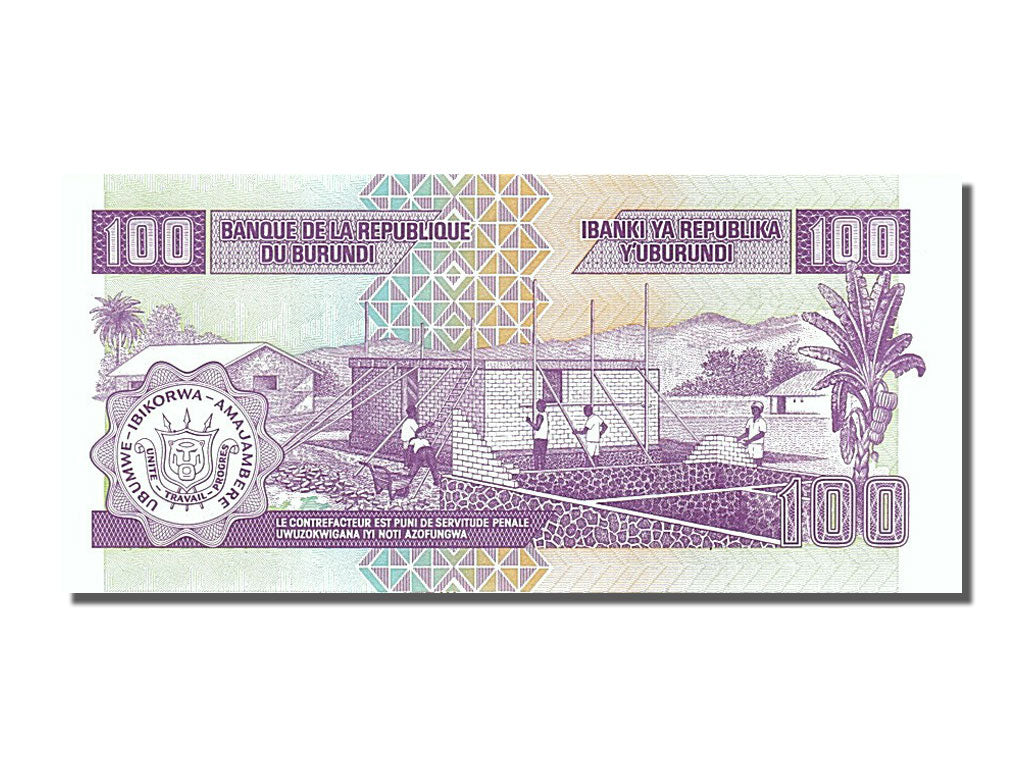 Banknote, Burundi, 100 Francs, 2006, 2006-05-01, UNC(65-70)
