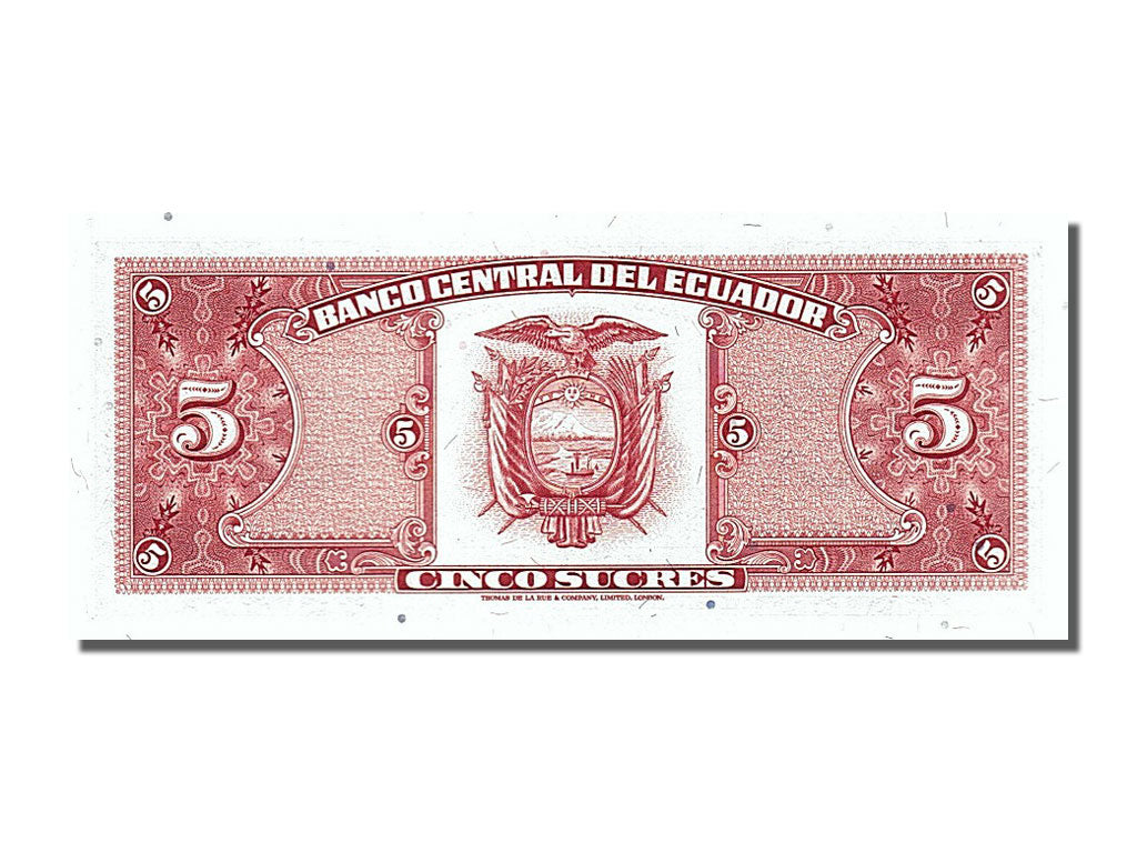 Banknote, Ecuador, 5 Sucres, 1988, 1988-11-22, UNC(65-70)