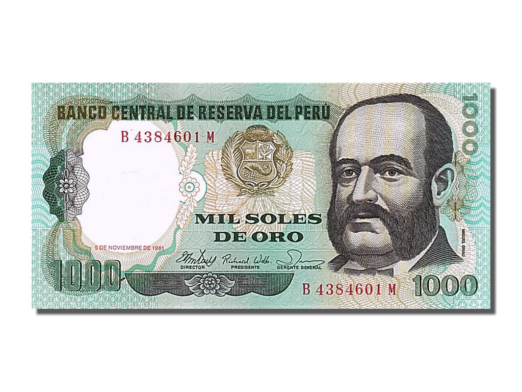 Biljet, Peru, 1000 Soles De Oro, 1981, 1981-11-05, NIEUW
