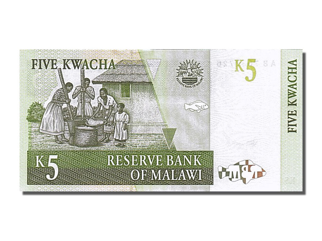 Geldschein, Malawi, 5 Kwacha, 1997, 1997-07-01, UNZ-