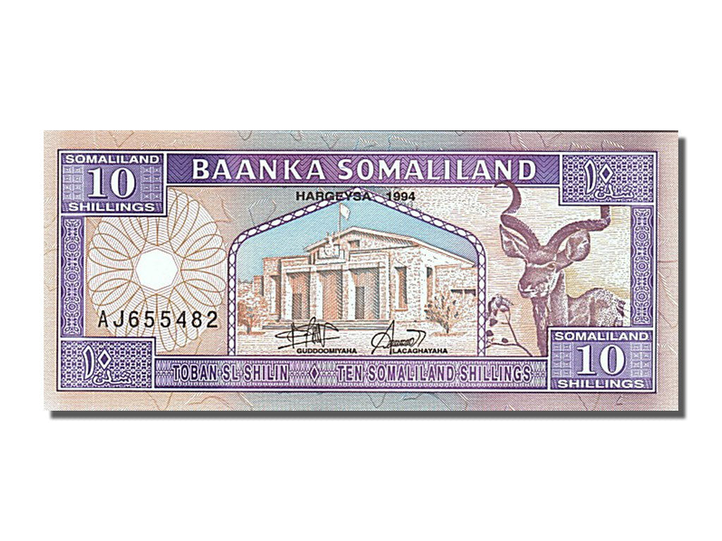 Banconote, Somaliland, 10 Shillings = 10 Shilin, 1994, FDS