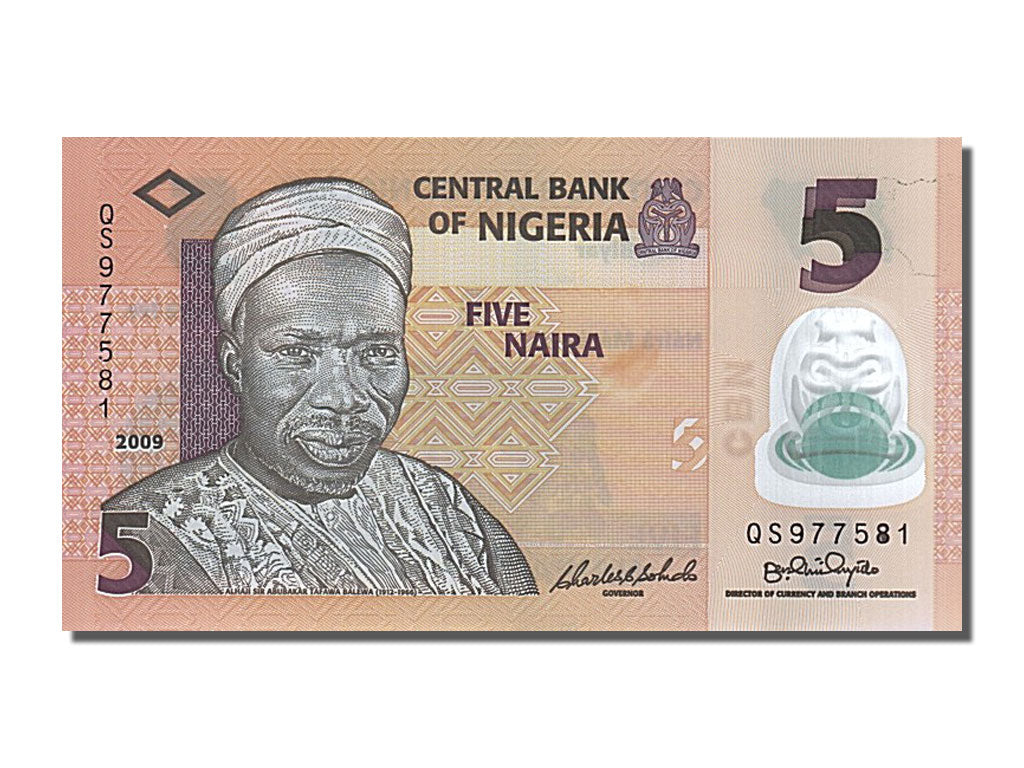 Banknot, Nigeria, 5 Naira, 2009, UNC(65-70)