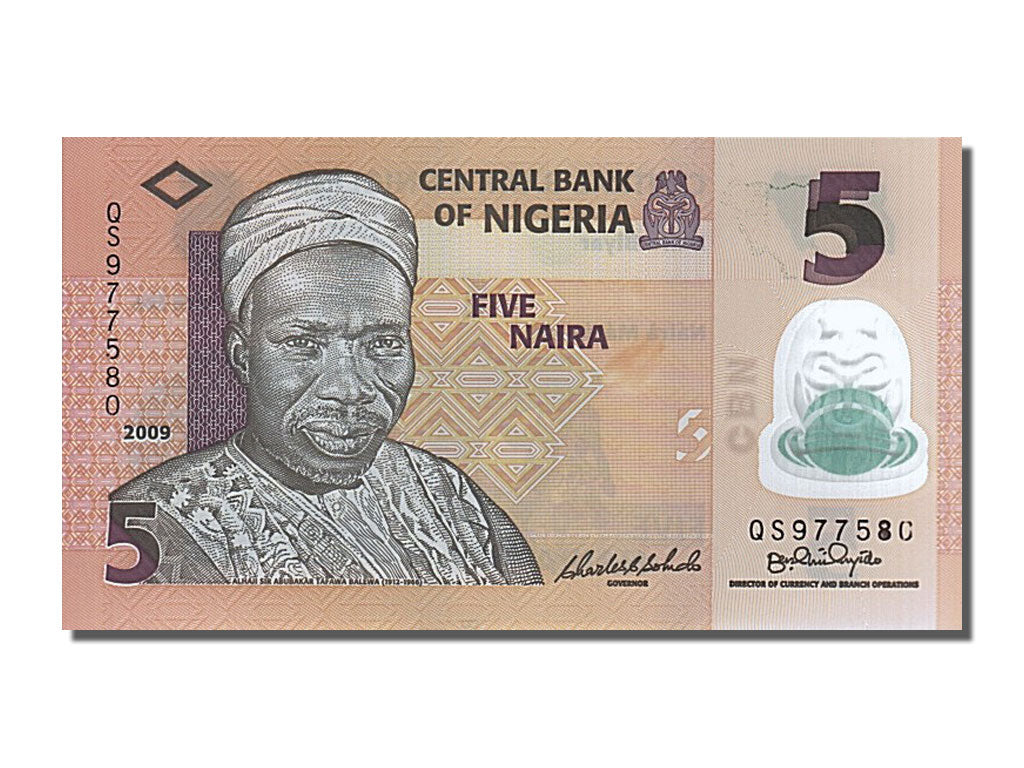 Banconote, Nigeria, 5 Naira, 2009, FDS